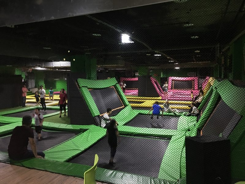 Flip Out has an area for little kids that are also looking for fun activities (from toddlers up to ages 3) and more advanced jumping areas. 